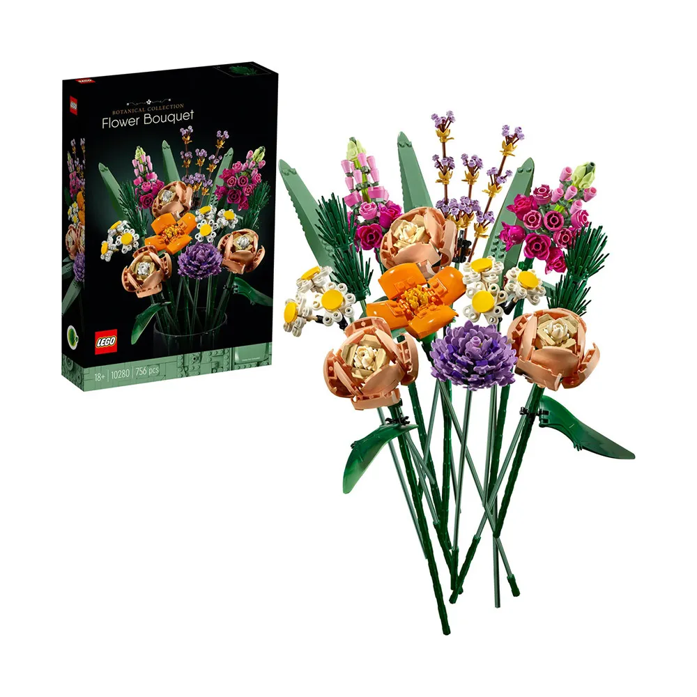 【LEGO 樂高】Botanicals 10280 花束(花束 擺設 居家裝飾 DIY 禮物 送禮推薦)