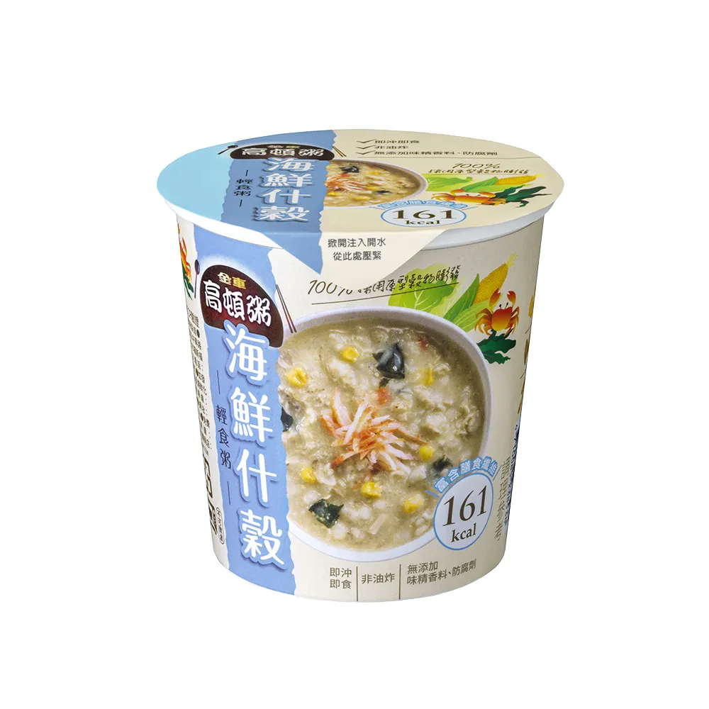 即期品【金車/伯朗】高頓粥 海鮮什穀輕食粥-12杯/箱