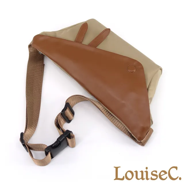 【LouiseC.】雙11 Tree House 輕盈尼龍 牛皮 肩背斜背胸肩信封防水包 2色 真皮包包 YS25027