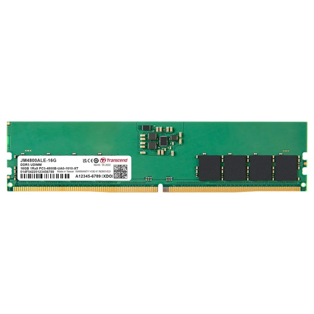 Transcend 創見】JetRam DDR5 4800 16GB 桌上型記憶體(JM4800ALE-16G