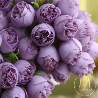 【Floral M】奧斯丁牡丹仿真花花材（9入組）(人造花/仿真花/假花/花藝DIY/裝飾花材)