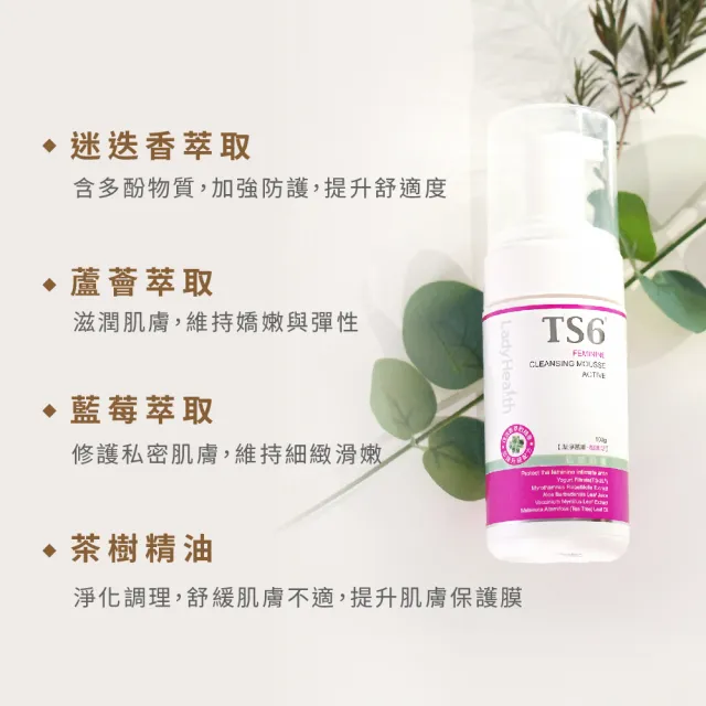 【TS6 護一生】私舒衣物手洗精300gX1+潔淨慕斯-加護型X1(私密清潔 貼身衣物清潔)
