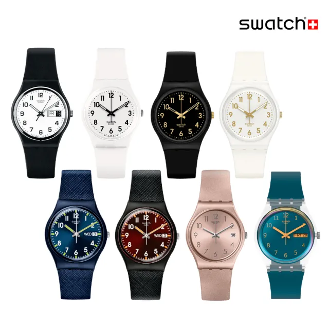 【SWATCH】精選原創系列 經典手錶/考試錶/男錶/女錶/瑞士製造/綜合賣場(錶徑 34mm)