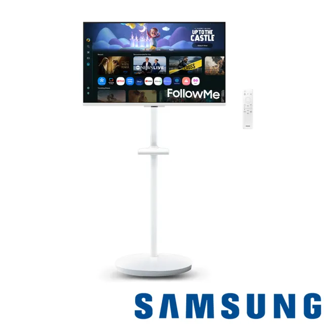 【Samsung 三星】FollowMe移動式 AI智慧聯網螢幕組★S32FM501EC 32型M5智慧聯網螢幕(內建喇叭/遙控器)