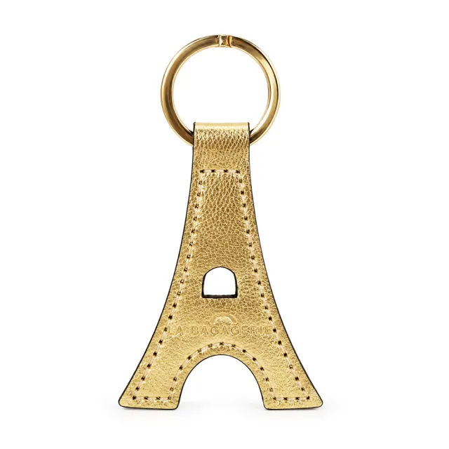 【LA BAGAGERIE】牛皮鐵塔造型鑰匙圈(金)