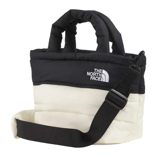 【The North Face】北臉 手提包 斜背包 運動包 旅行袋 旅行小包 NUPTSE MINI BAG 米黑 NF0A8F06ROU
