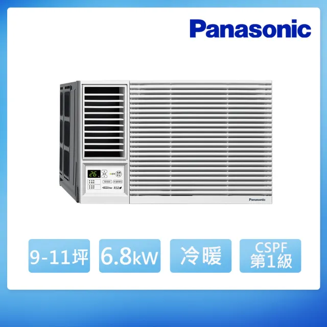 【Panasonic 國際牌】9-11坪 R32 一級變頻冷暖6.8kW左吹式窗型空調(CW-U68LHA2)