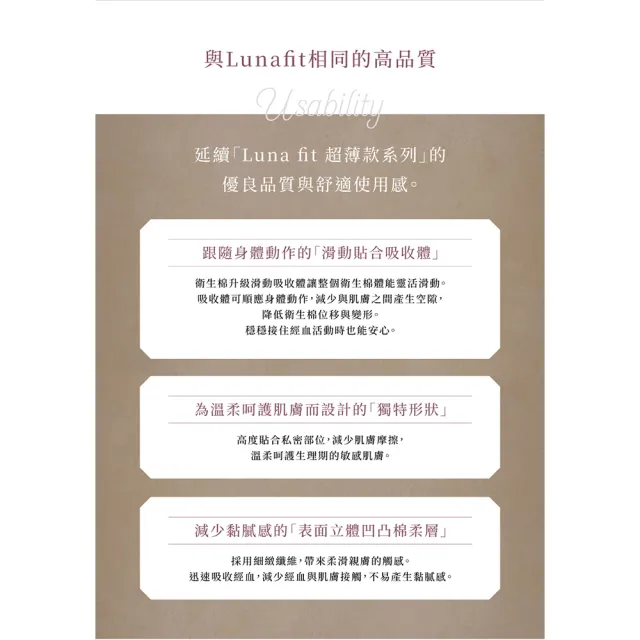 【日本大王】elis愛麗思Lunafit超薄款 經典黑色6入組 (衛生棉 102-120片)