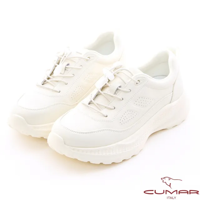 【CUMAR】頂級舒適厚底輕量休閒鞋726-505(白色 )