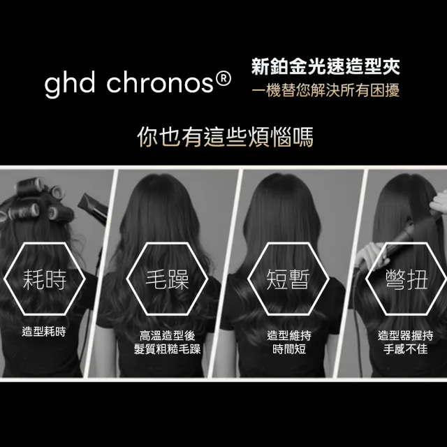 【ghd】Chronos 新光速豐盛禮盒 (造型夾+闊板梳+收納包)