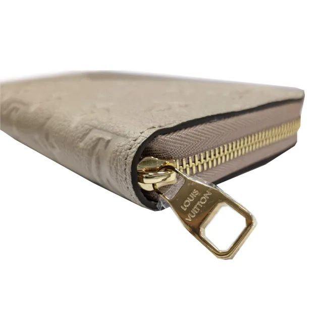 【Louis Vuitton 路易威登】M28792 經典Monogram Empreinte柔軟粒面壓花牛皮拉鍊長夾(斑鳩灰)