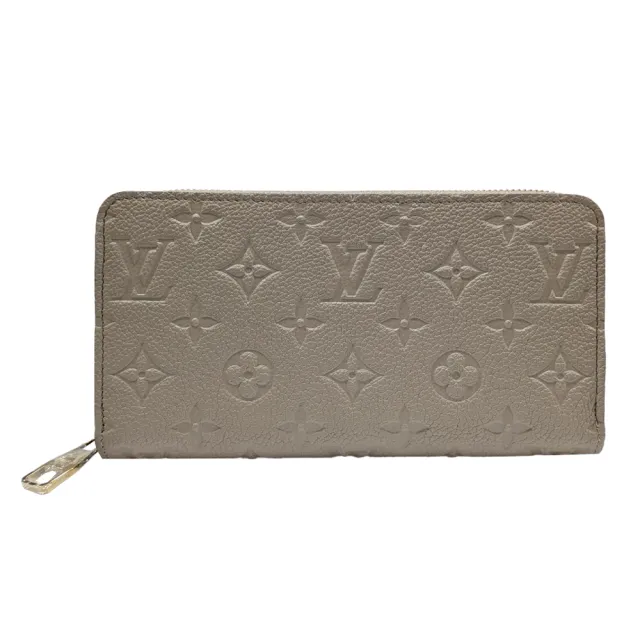 【Louis Vuitton 路易威登】M28792 經典Monogram Empreinte柔軟粒面壓花牛皮拉鍊長夾(斑鳩灰)