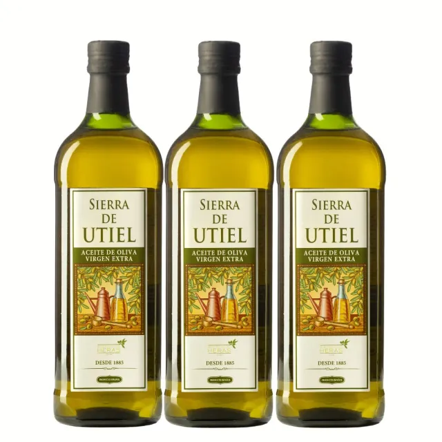 【HERAS 赫納斯】梧堤耶特級初榨冷壓橄欖油1000ml X 3瓶(可生飲/出廠酸價≦0.2%)