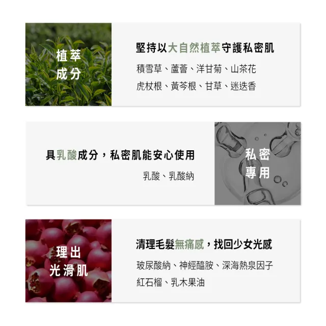 【HH 草本新淨界】私密積雪草淨森零毛霜 50gx6入(私密淨毛 無痛理毛 自然植萃)