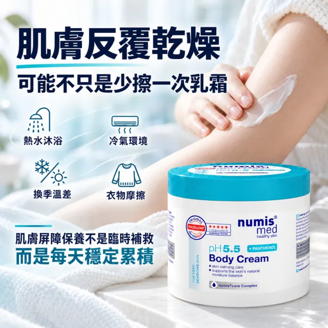 【Numis med 樂美思】pH5.5身體乳霜400mlx2入(總代理公司貨)