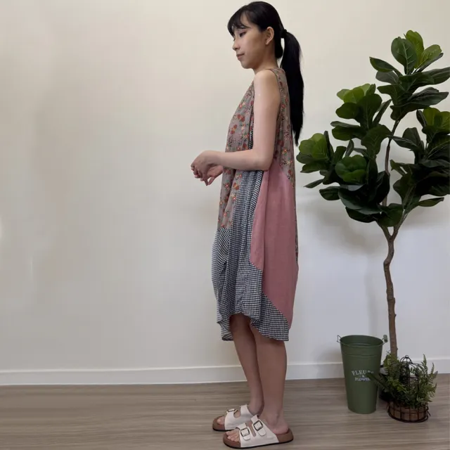 【Hana Mokuba】花木馬日系女裝花漾拼接造型洋裝