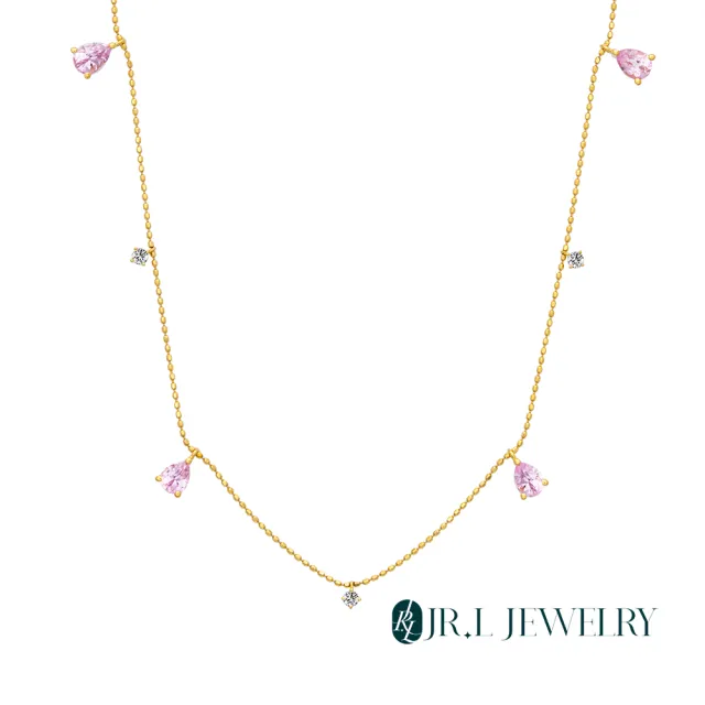 【JR.L JEWELRY】18K金 晨露花園 天然彩色寶石K金項鍊