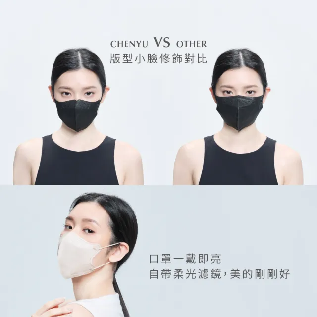 【辰昱】辰昱3D不脫妝醫療口罩_10入單片裝／共四盒(無鼻樑壓條/敏感肌首選/小臉/不沾妝/隨身包裝)