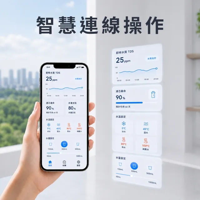 【POIEMA】DrinkUP Pro X 冰溫RO瞬熱淨水器 (APP智能/喜好記憶/逆滲透/SGS認證/美國NSF/D01VW)
