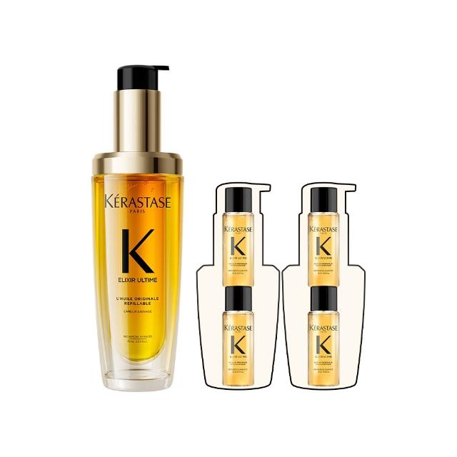 【KERASTASE 巴黎卡詩】金緻柔馭山茶花鎏光露75ml(升級版奢光小金油/護髮油/髮油)