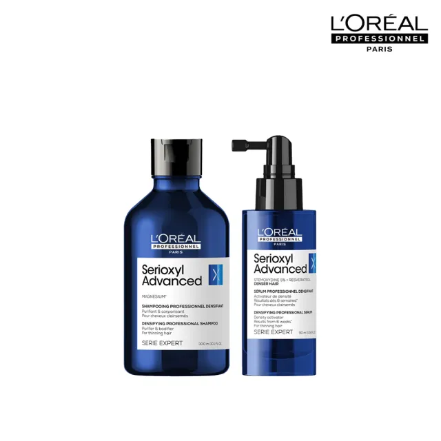 【L’OREAL 巴黎萊雅PRO】絲芮雅平衡健髮洗髮精+活力啟動精粹90ml (建髮小藍瓶/養髮/控油/頭皮精華)