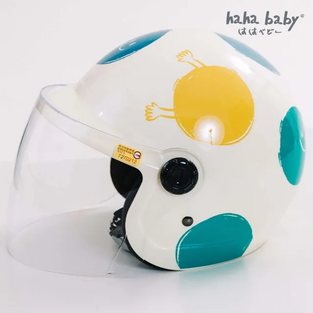 【hahababy】兒童安全帽-藍綠點點(MIT台灣製作/經典花色)