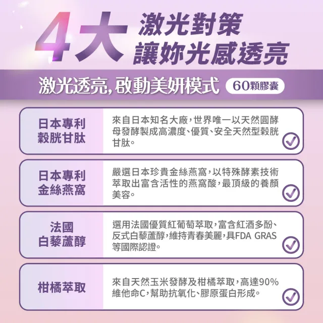 【達摩本草】日本專利穀胱甘肽複方 4入組(60顆/盒)