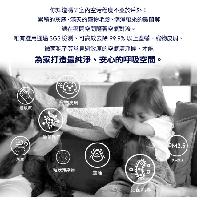 【Electrolux 伊萊克斯】雙11限定 極適家居500 UV抗敏清淨機EP53-48SWA 48UGA 48WBA(16坪適用/UV殺菌)