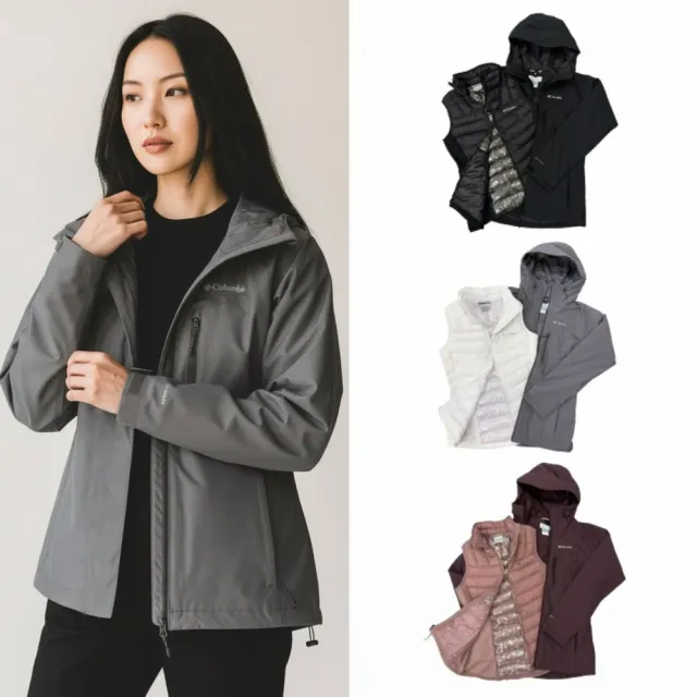 【Columbia 哥倫比亞】鋁點 保暖女外套 內 背心 三合一外套 兩件式 防水外套 防風外套 哥倫比亞(1685)