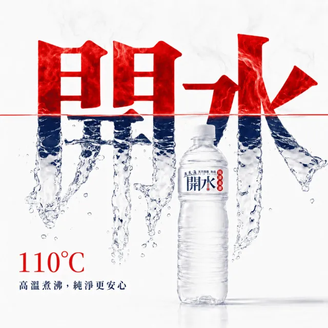 【SOLABLUE 潗淨藍】天天喝開水600mlx2箱(共48入礦泉水 純水 高溫煮沸)