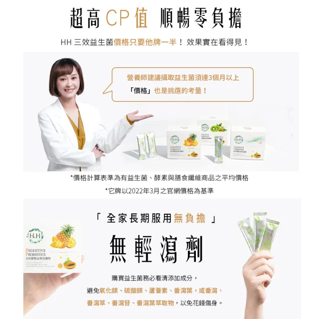 【HH 草本新淨界】HH益生菌高纖粉 30包(200億益生菌 足量高纖 腸胃益生菌 蔬果雙酵素)