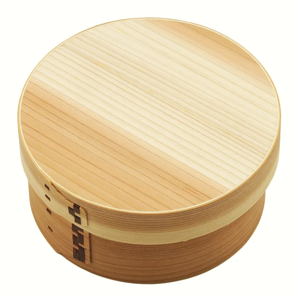 【菊川本味】柳杉便當盒-圓-15.2cm(木盒 飯盒 木餐盒 便當盒 收納盒 懷舊木盒 圓形木盒)