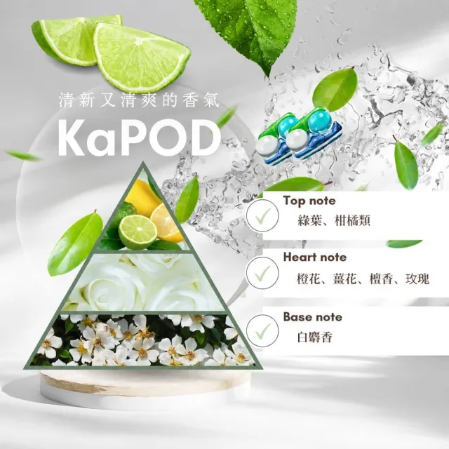 【KaPOD 王子菁華】4合1抗菌洗衣膠囊補充包 30顆x3 (護色護衣/室內晾曬/防蟎) 洗衣球