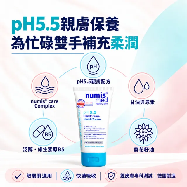 【德國樂美思】pH5.5極潤護手霜75mlx6入(總代理公司貨)