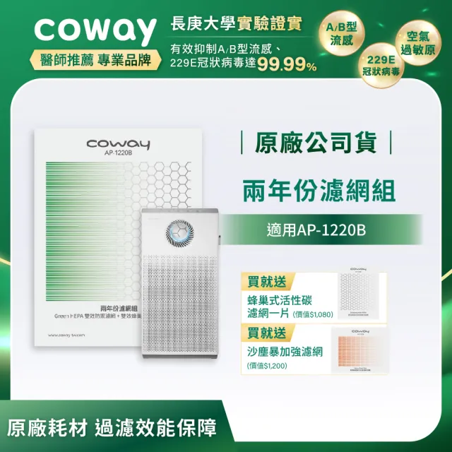 【Coway】二年份濾網-適用AP-1220B