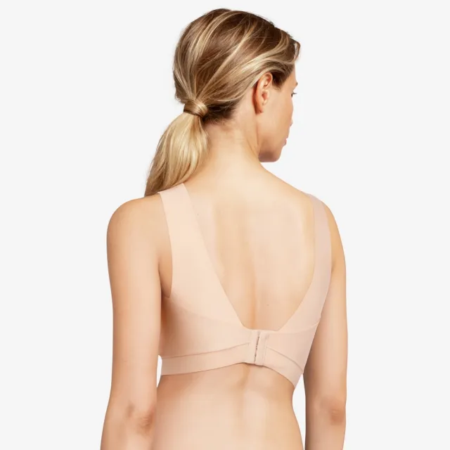 【Chantelle 仙黛爾】Soft Stretch.成套 無鋼圈無痕 輕運動背勾女內衣 平口褲 膚特.11G60_01N(超彈力.透氣)