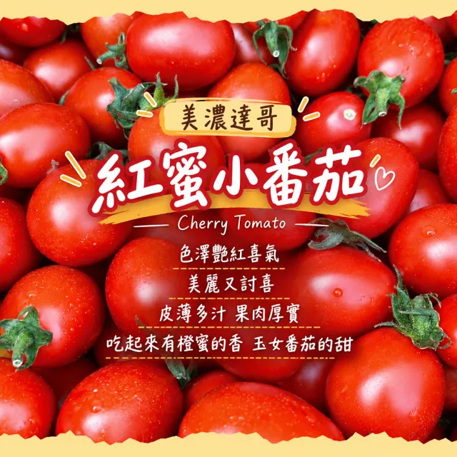 【初品果】美濃達哥紅蜜小番茄3斤x1盒(產銷履歷_營養滿滿_送禮/禮盒/水果禮盒)