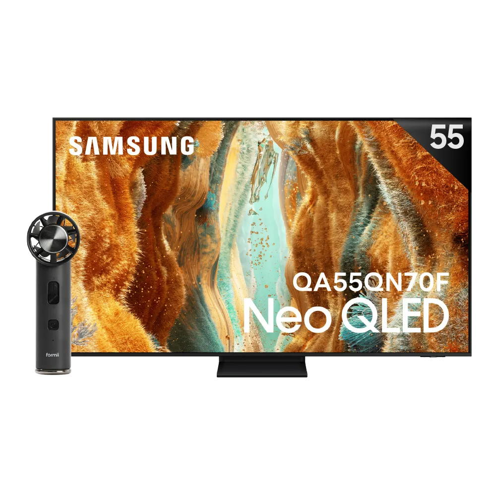 【Samsung 三星】55型 4K Neo QLED 144Hz Mini LED AI智慧顯示器 55QN70F 壁掛安裝(QA55QN70FAXXZW)