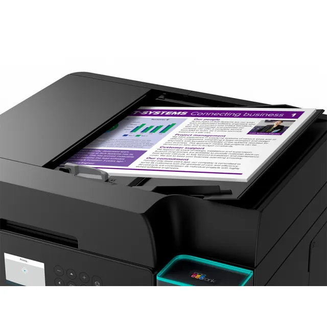 【EPSON】官方直營 搭3組T03Y原廠1黑3彩墨水★L6370 高速雙網三合一Wi-Fi智慧遙控連續供墨複合機