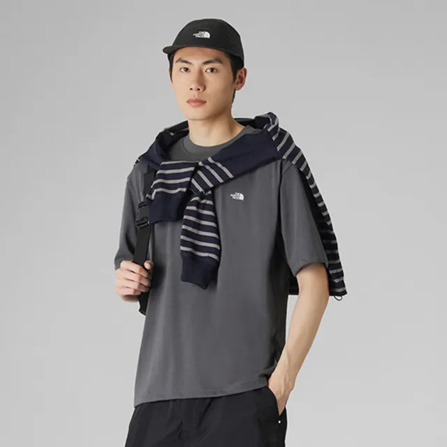 【The North Face】北面UE男款灰色背面大尺寸印花短袖T恤|8HF8RHI