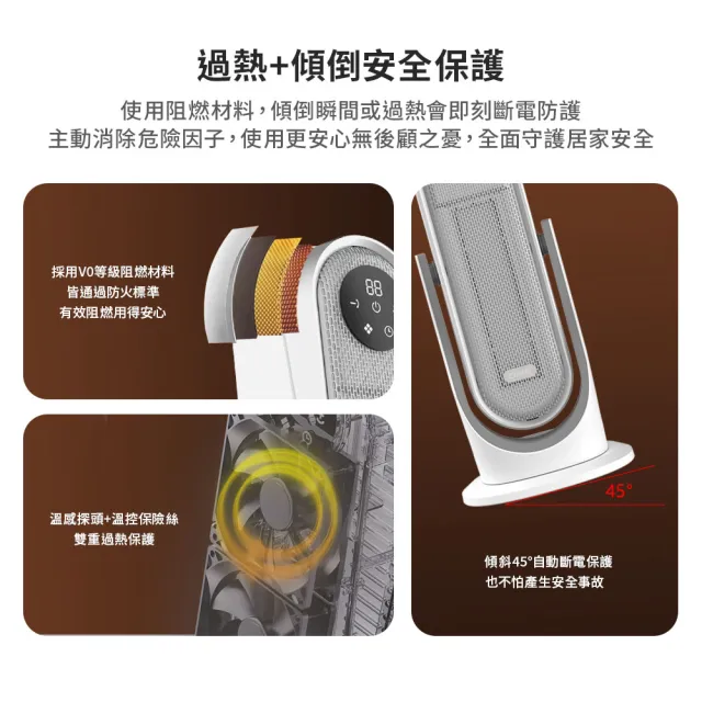 【DIKE】廣角恆溫智慧電暖器 送鋁合金延線 超值組(HLE520+DAH166)