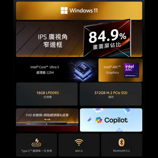 【Acer】筆電包/羅技鼠★15.6吋Ultra 5輕薄效能筆電(Aspire Lite/AL15-76P-5104/Ultra 5-125H/16G/512G)