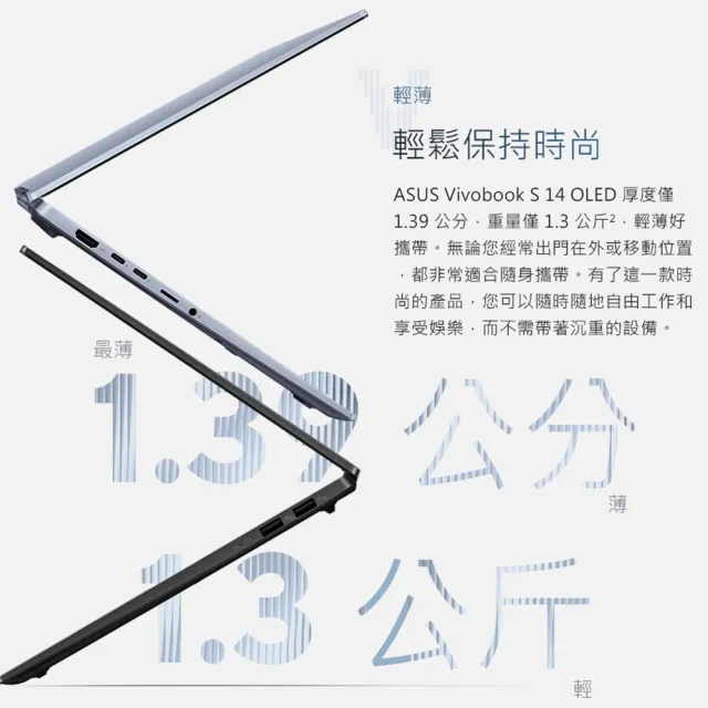 【ASUS 華碩】包鼠組★14吋Ultra 5輕薄AI筆電(VivoBook S S5406SA/Ultra 5-226V/16G/512G/W11/OLED/EVO)