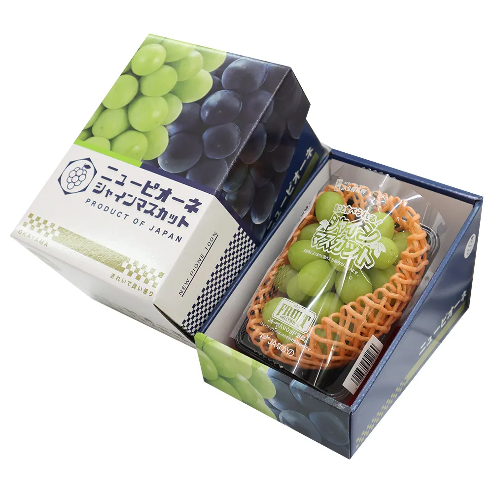 【WANG 蔬果】日本長野/山梨縣溫室麝香葡萄1房禮盒x4盒(350-400g/盒)