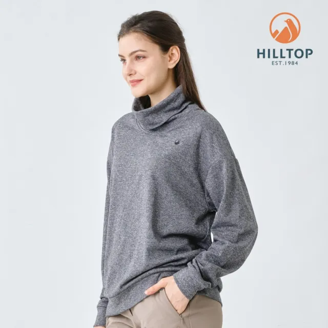 【Hilltop 山頂鳥】ZISOFIT POLYGIENE抗菌吸濕快乾保暖刷毛上衣 女款 黑｜PH51XFO9ECA0