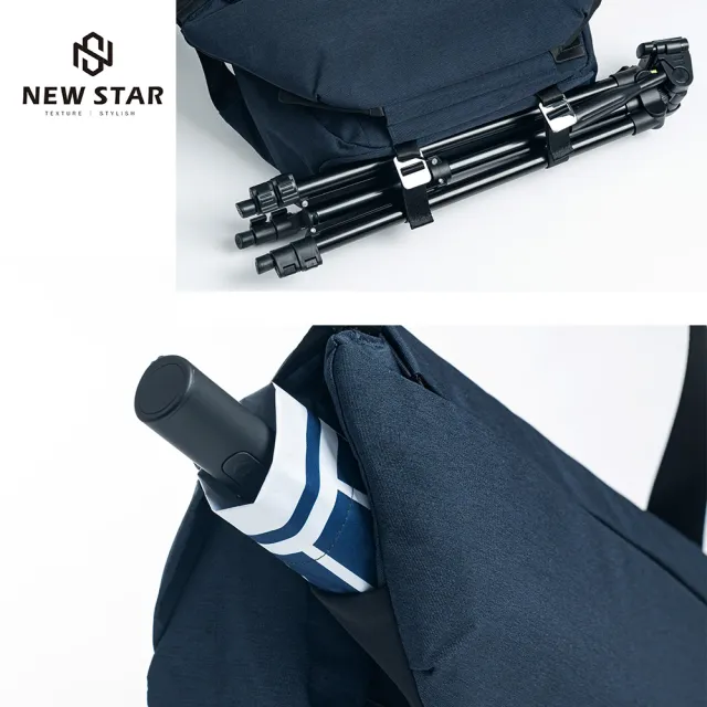【NEW STAR】簡約防潑水雙層機能磁吸側背包包 郵差包 男 女 男包 BL180