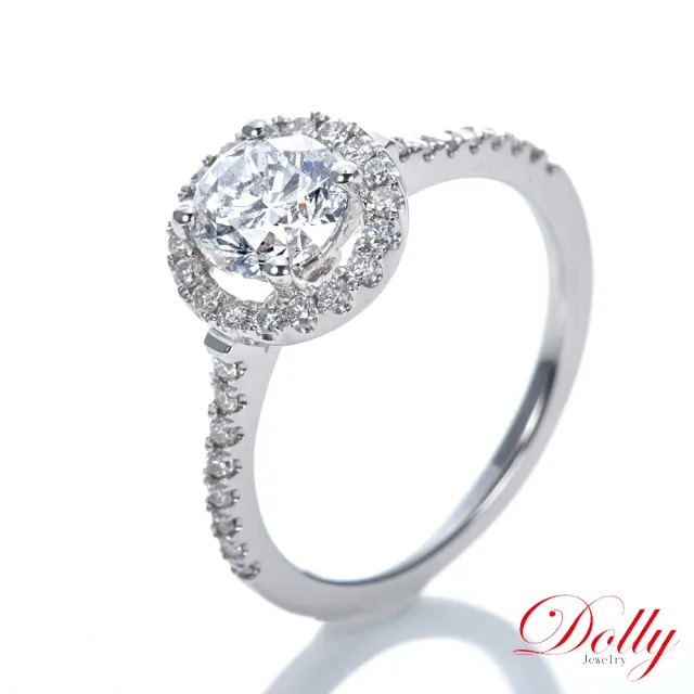 【DOLLY】天然鑽石 1克拉完美車工求婚鑽戒-003 高級訂製珠寶 浪漫質感 奢華送禮