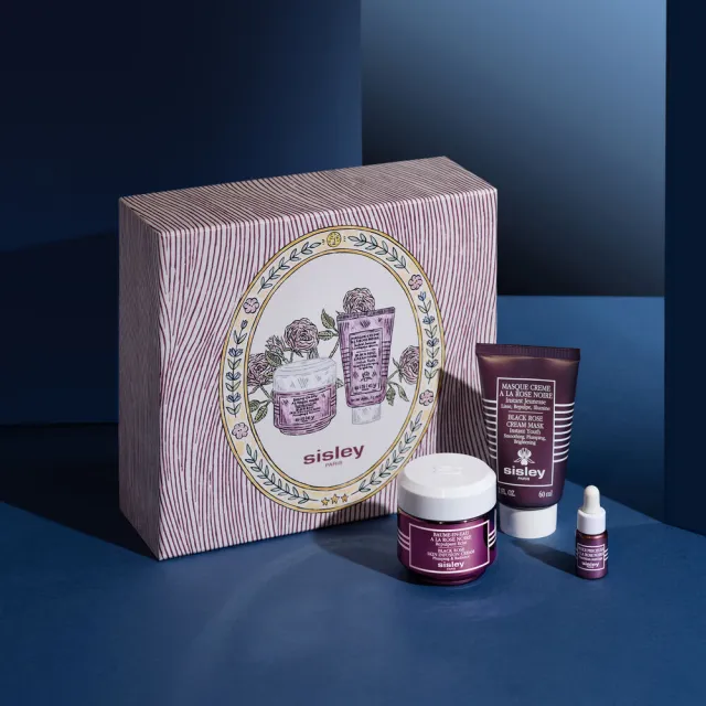 【Sisley 希思黎】黑玫瑰彈潤呵護限量禮盒(霜50ml+面膜60ml+油3ml)