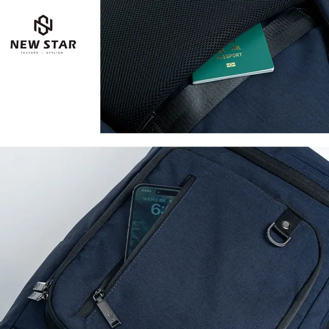 【NEW STAR】時尚機能防水包 多口袋收納後背包包 BK300(筆電包 電腦包 後背包)
