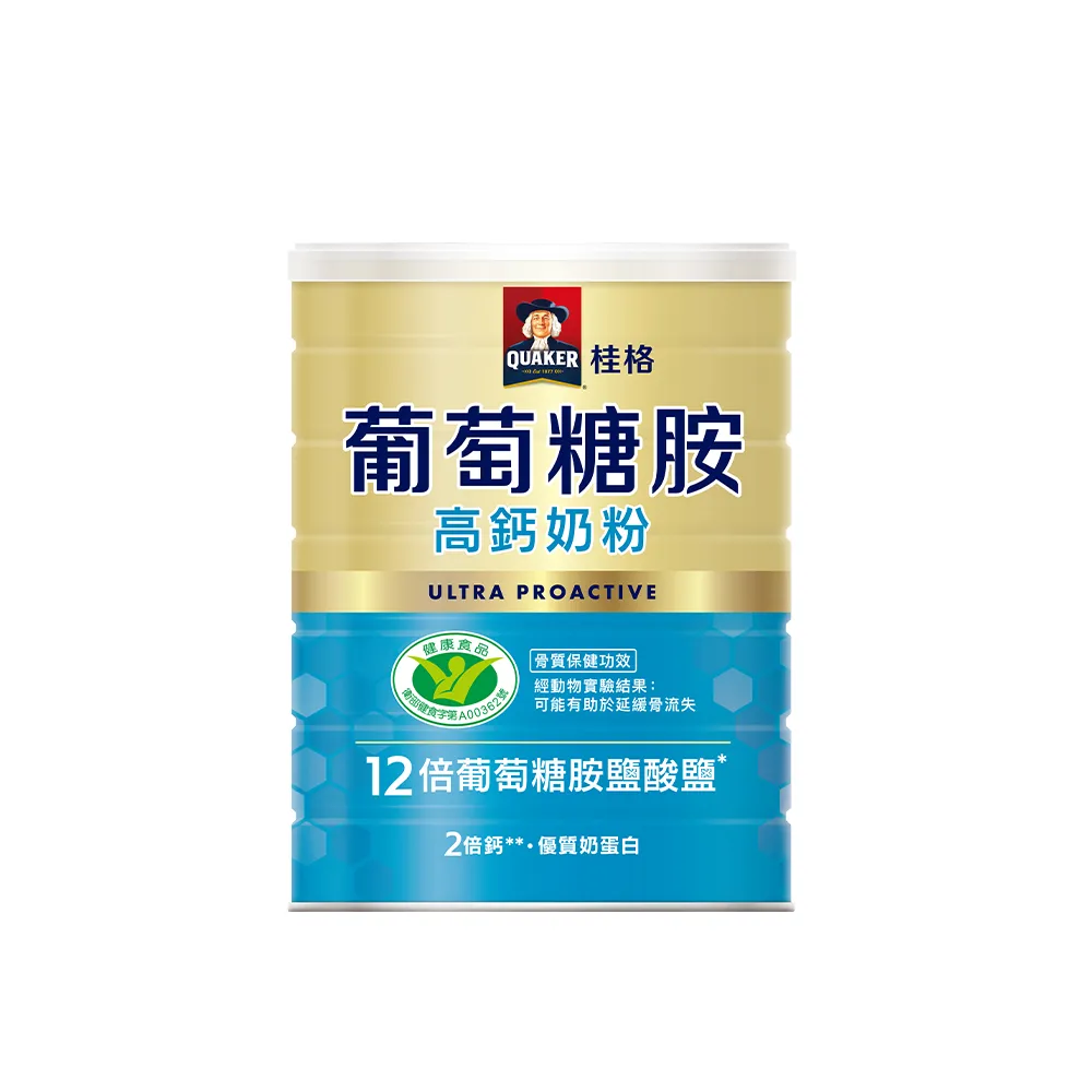 【QUAKER 桂格】葡萄糖胺高鈣奶粉1500gX1罐